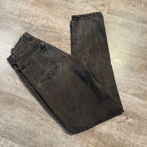 Vintage Guess George’s Marciano Black Grey Dark Denim Jeans Taper Slim Flaw 24”